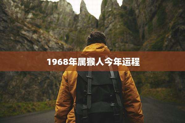 1968年属猴人今年运程