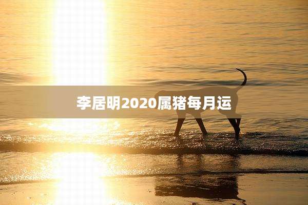 李居明2020属猪每月运