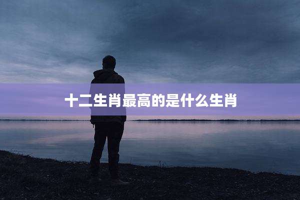 十二生肖最高的是什么生肖