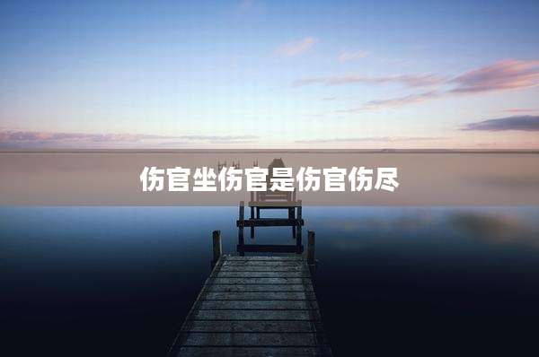 伤官坐伤官是伤官伤尽