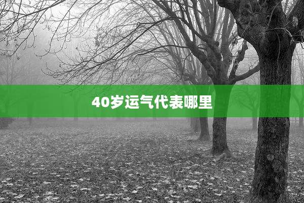 40岁运气代表哪里