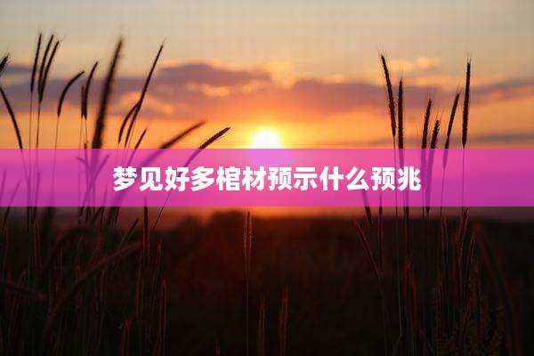 梦见好多棺材预示什么预兆
