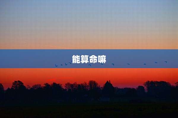 能算命嘛