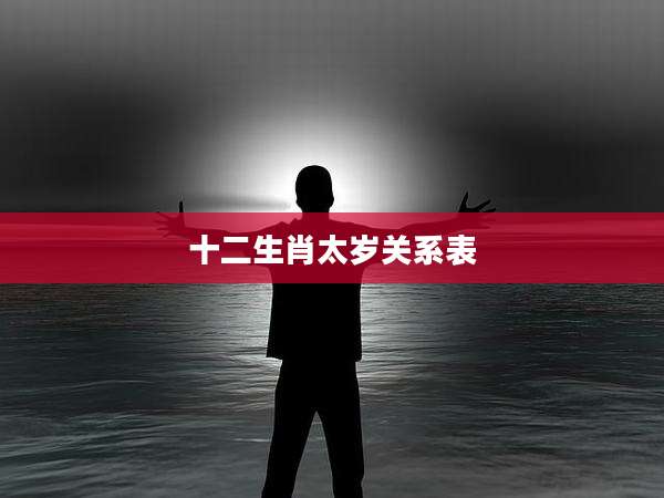 十二生肖太岁关系表