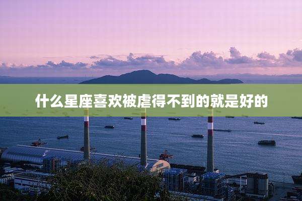 什么星座喜欢被虐得不到的就是好的