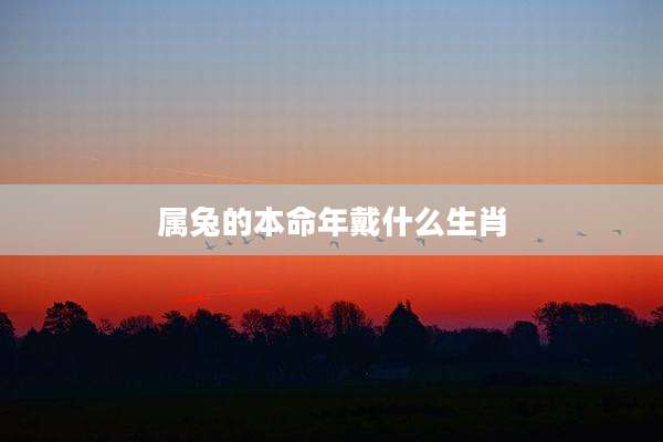 属兔的本命年戴什么生肖
