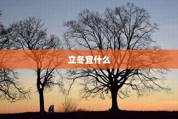 立冬宜什么