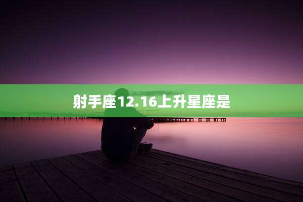 射手座12.16上升星座是