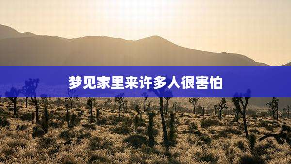 梦见家里来许多人很害怕