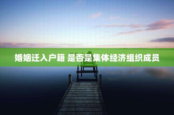 婚姻迁入户籍 是否是集体经济组织成员