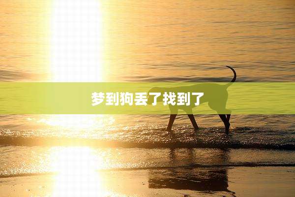 梦到狗丢了找到了