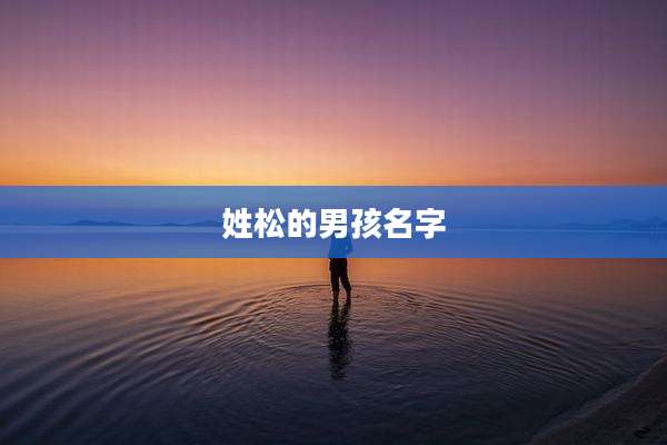姓松的男孩名字