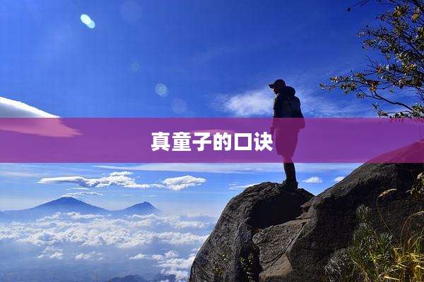 真童子的口诀
