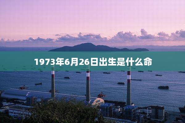 1973年6月26日出生是什么命