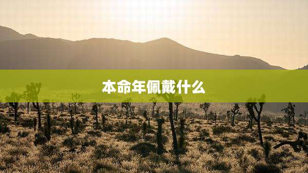 本命年佩戴什么