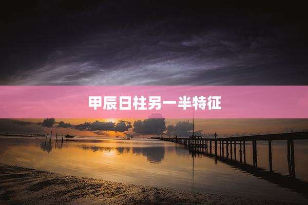 甲辰日柱另一半特征