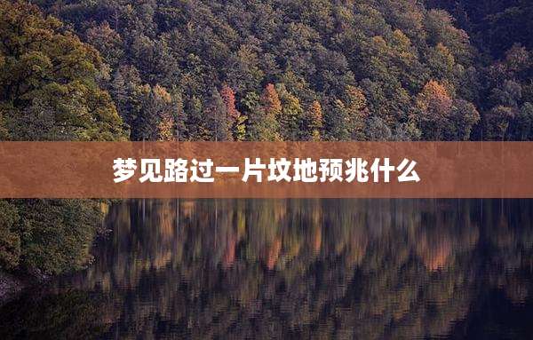 梦见路过一片坟地预兆什么
