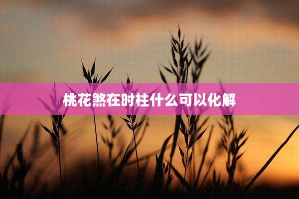 桃花煞在时柱什么可以化解