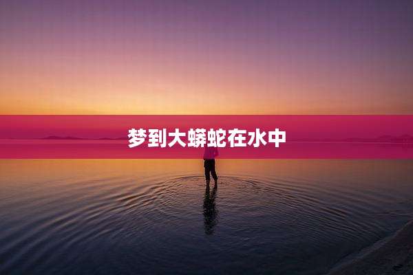 梦到大蟒蛇在水中