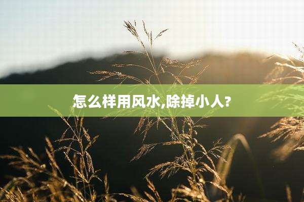 怎么样用风水,除掉小人?