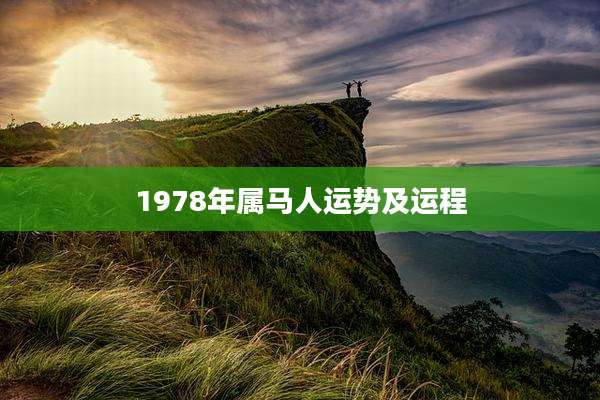 1978年属马人运势及运程