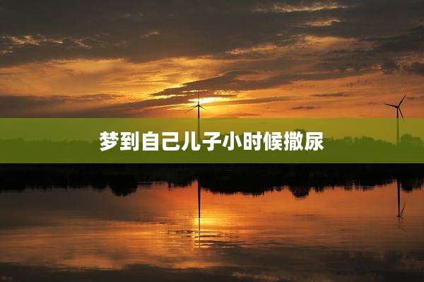 梦到自己儿子小时候撒尿