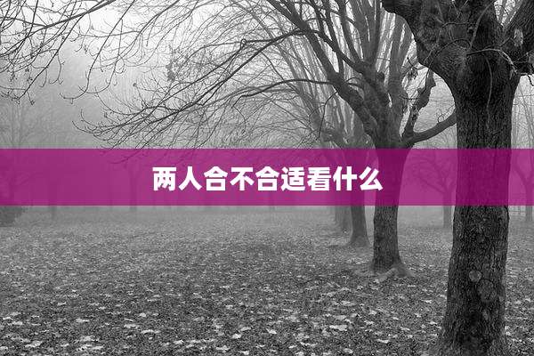 两人合不合适看什么