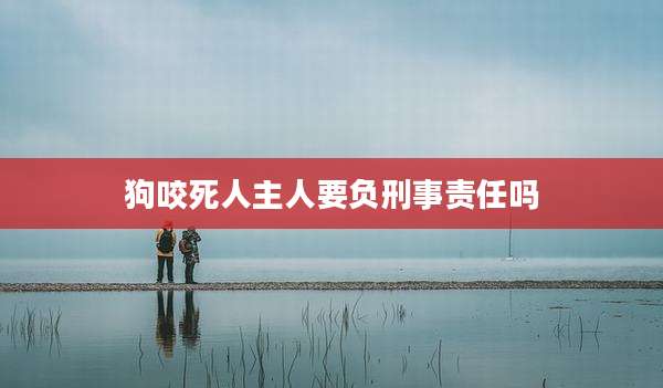 狗咬死人主人要负刑事责任吗