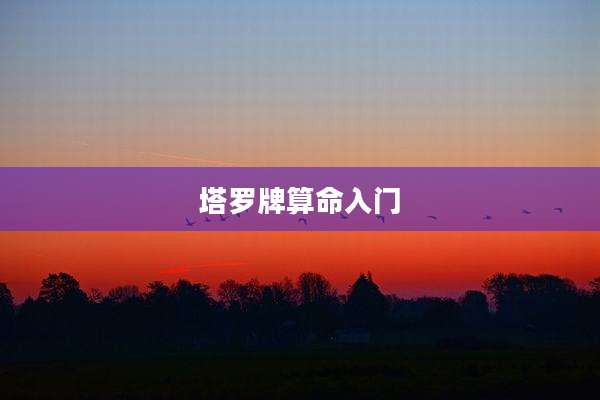 塔罗牌算命入门