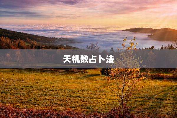 天机数占卜法