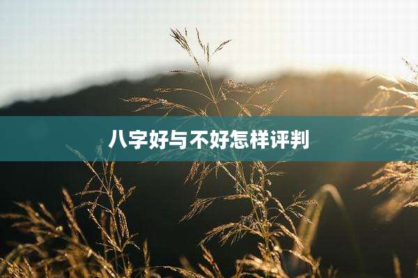 八字好与不好怎样评判