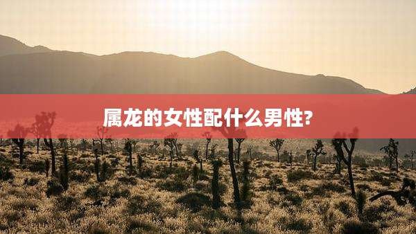 属龙的女性配什么男性?