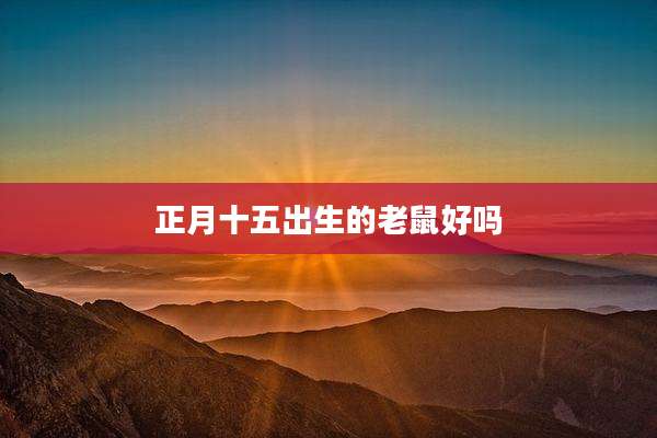 正月十五出生的老鼠好吗