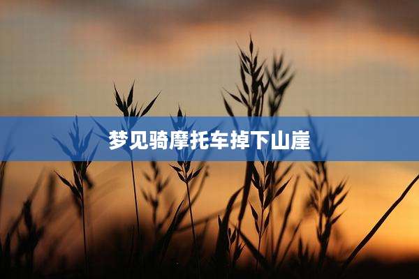 梦见骑摩托车掉下山崖
