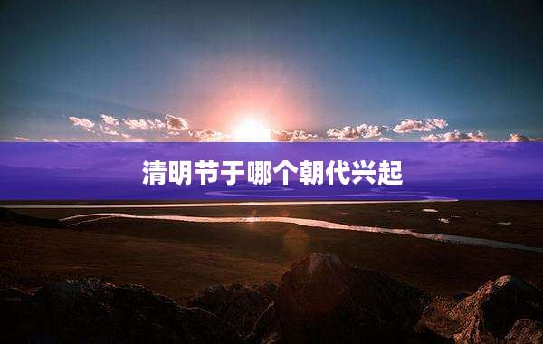 清明节于哪个朝代兴起