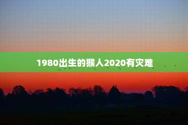1980出生的猴人2020有灾难