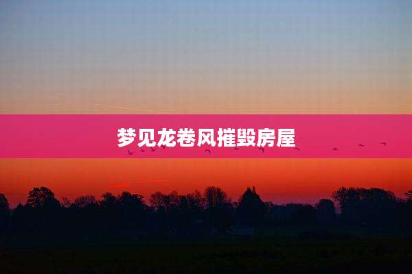 梦见龙卷风摧毁房屋