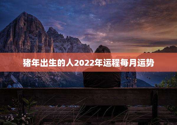 猪年出生的人2022年运程每月运势