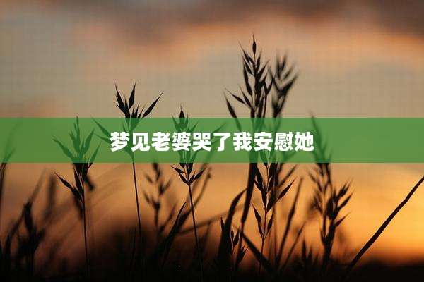 梦见老婆哭了我安慰她