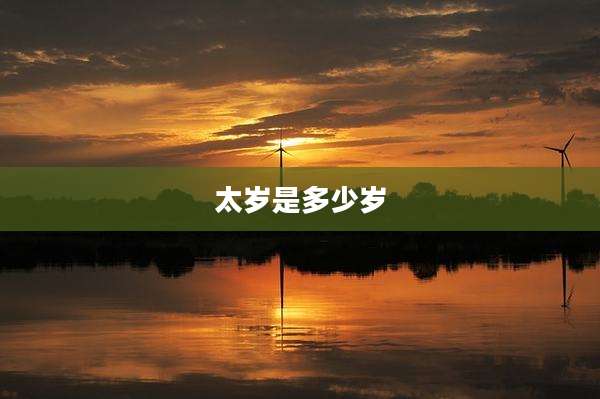 太岁是多少岁