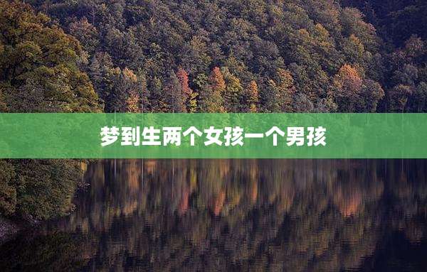 梦到生两个女孩一个男孩