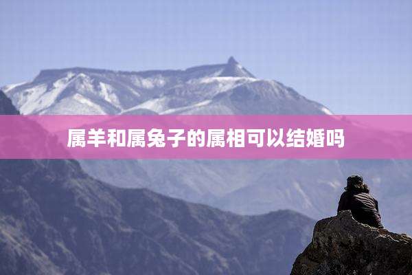 属羊和属兔子的属相可以结婚吗