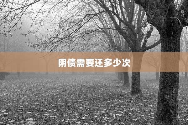 阴债需要还多少次