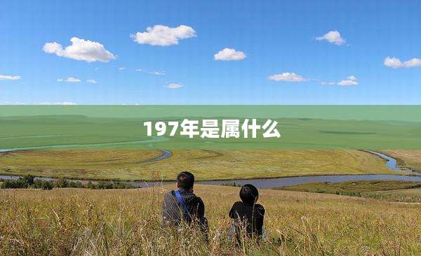 197年是属什么