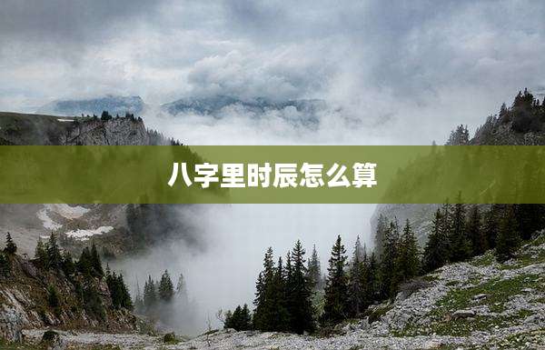 八字里时辰怎么算