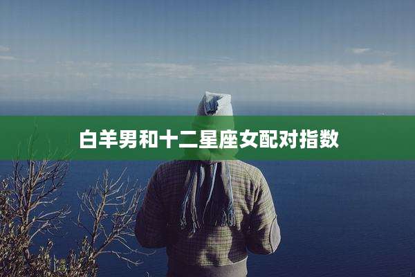 白羊男和十二星座女配对指数