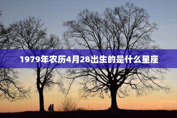 1979年农历4月28出生的是什么星座