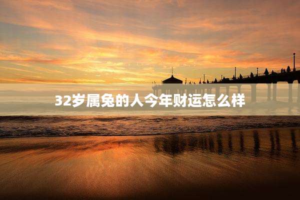 32岁属兔的人今年财运怎么样