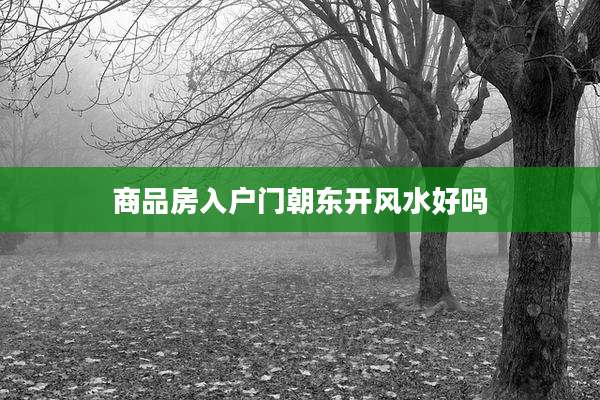 商品房入户门朝东开风水好吗