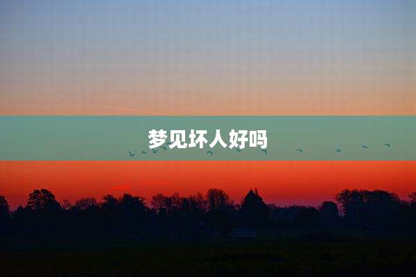 梦见坏人好吗